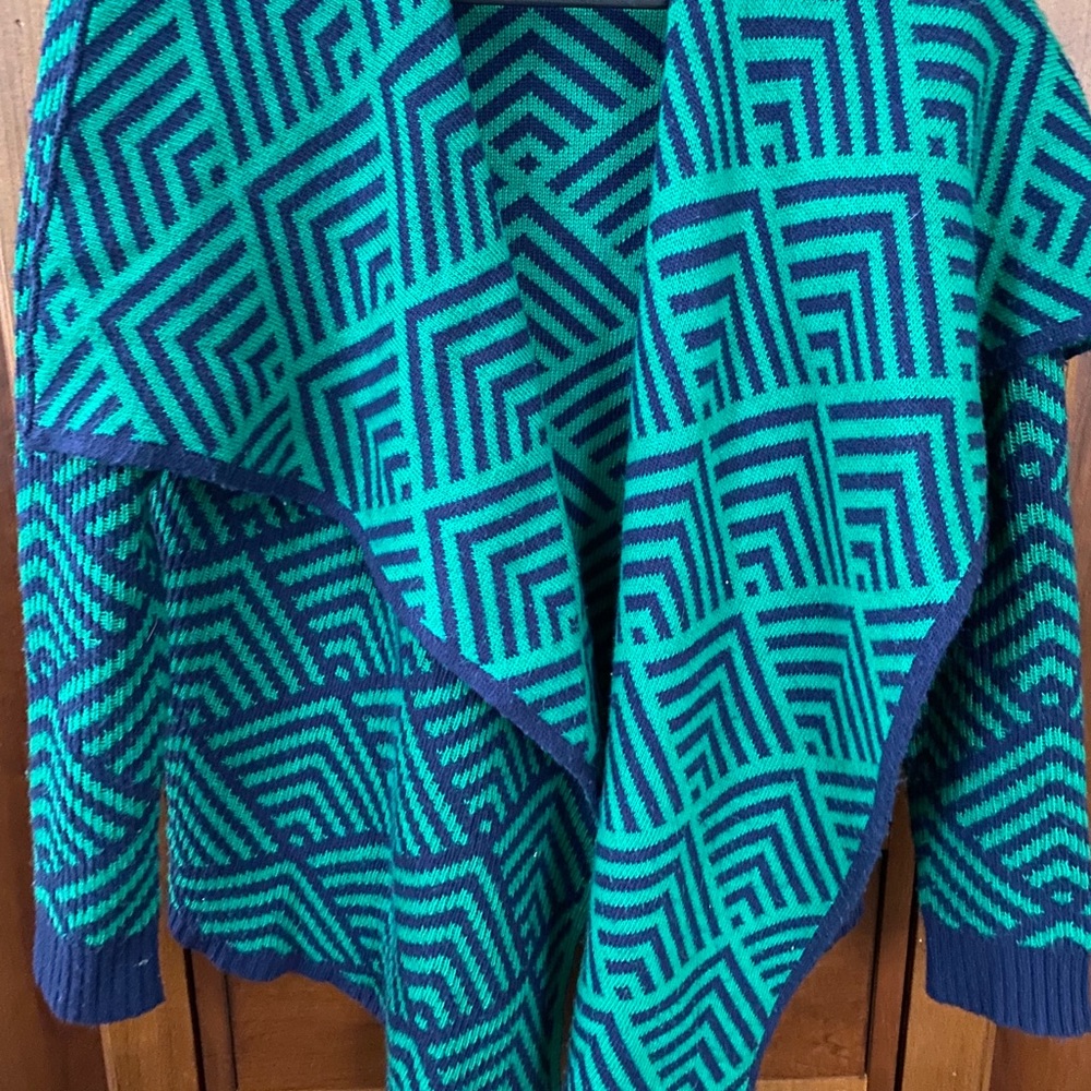 COPY - Drape green/ navy cardigan